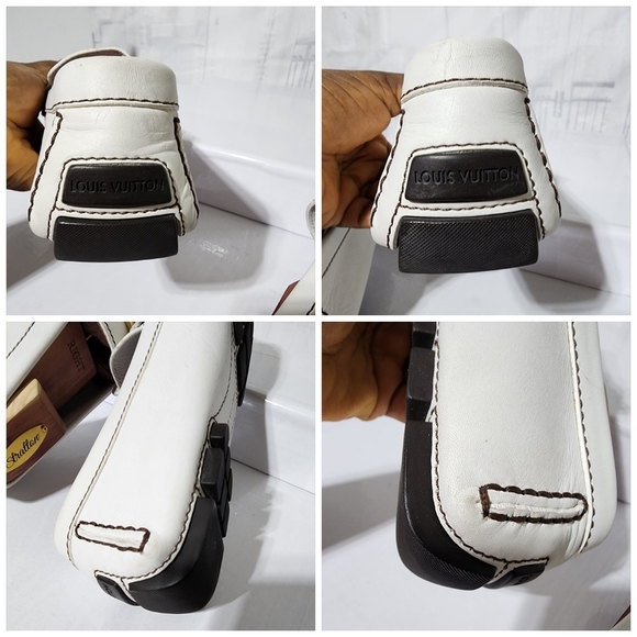 Louis Vuitton Leather Upper Moccasin Loafer White Size 8.5 - Picture 12 of 16